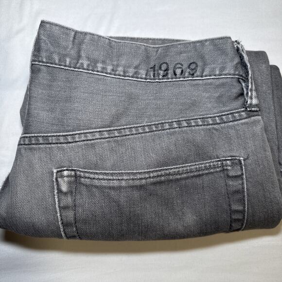 Gap 1969 Jeans Mens 36x31 Gray Straight Leg Denim Clean Water Wash 100% Cotton - Picture 14 of 14